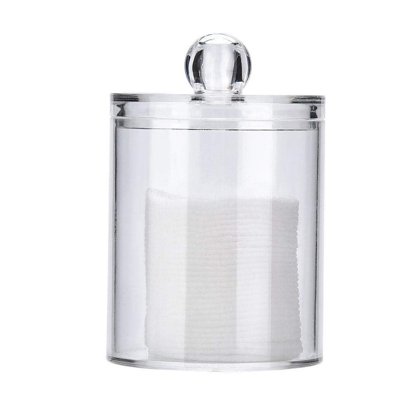 Chanmee Cotton Swab Container, Acrylic Cotton Ball Holder with Lid,