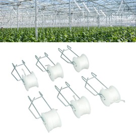 Tomato Support Hooks, 6PCS Greenhouse Tomato Roller Hooks Set Support Kit for Tomato Cherry 15 Meter Line