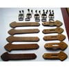 Leather Strap Set with Buckle Brass Rivets 5 Pack for