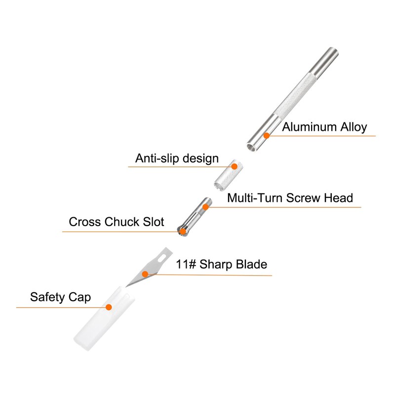 HARFINGTON 4Pcs Exacto Knife Precision Hobby Craft Knife with 70