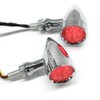 2pcs Chrome 15 LED Motorcycle Stop Brake Running Turn Signal