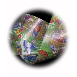 The New 5 Yards Easter Bunny Easter Basket Easter Eggs Gift Waterproof Acetate Ribbon 2 Perfect for Crafting, Gift Wrapping, and Decorating Ribb1w00327