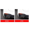 Tailpipe Cover, 2-Piece Car Stainless Steel Black Exhaust Tailpipe End