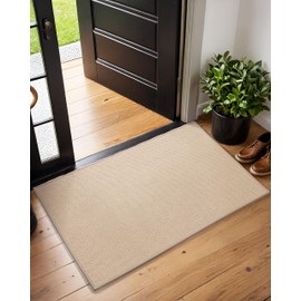 Color&Geometry Indoor Door Mat 32"x48", Soft Entryway Rugs Non Slip Front Door Mat Indoor Washable Low-Profile Inside Door Mat Entry Mat Door Mat Indoor Entrance, Khaki(Rolled-up NO Creases)