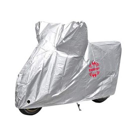 [Osaka Textiles & Materials] Taffeta with keyhole bike cover (with alarm print) _ (Size: M) Silver