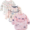 Fishlead Baberos para Bebes, 3 Piezas Babero Mangas Larga, Baberos