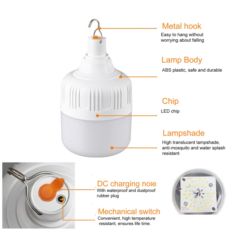 Rechargeable Bulb Night Market Lights Stall Lights Stall Lights Bulb