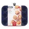 Zyliss 12 Hole Muffin Tray, Double Layer Non-Stick Baking Tray/Pan