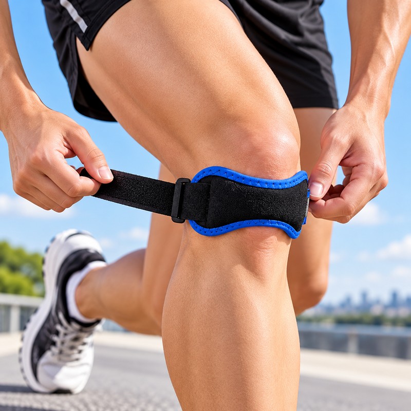Adjustable Knee Support Strap for Basketball & Running – Compression