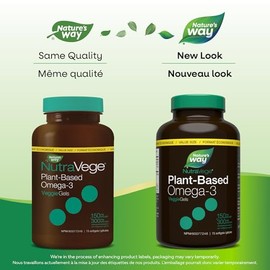 Natures Way NutraVege VeggieGels Menta Fresca 75 c - Suaves Vegetales de Omega3 sin Pez, con Envoltura de Origen Vegetal                              