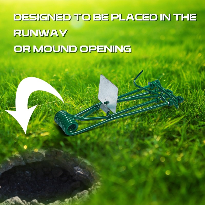 Qualirey 24 Pcs Outdoor Gopher Trap Easy Set Mole Trap