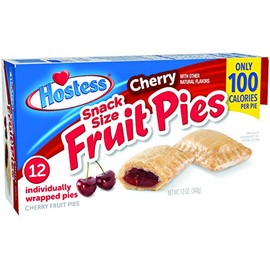 HOSTESS Snack Size Cherry Fruit Pies, 12 count, 12 oz (Pack of 6)