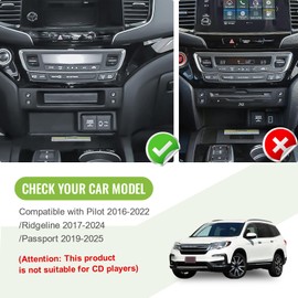 HGWEI Center Console Organizer Compatible with Honda Pilot 2016-2022/ Ridgeline 2017-2024/ Passport 2019-2025 Interior Accessories, Armrest Hidden Drawer Glove Storage Box Insert Tray, Black