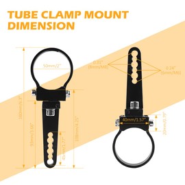Tube Clamps Mounting Brackets ADTOPI 2’’ Bull Bar Roll Cage Light Bar Mounts for LED Bar Work Lamps Fog Lamps Off Road Lights Fit for UTV ATV Offroad Truck, 2pcs …