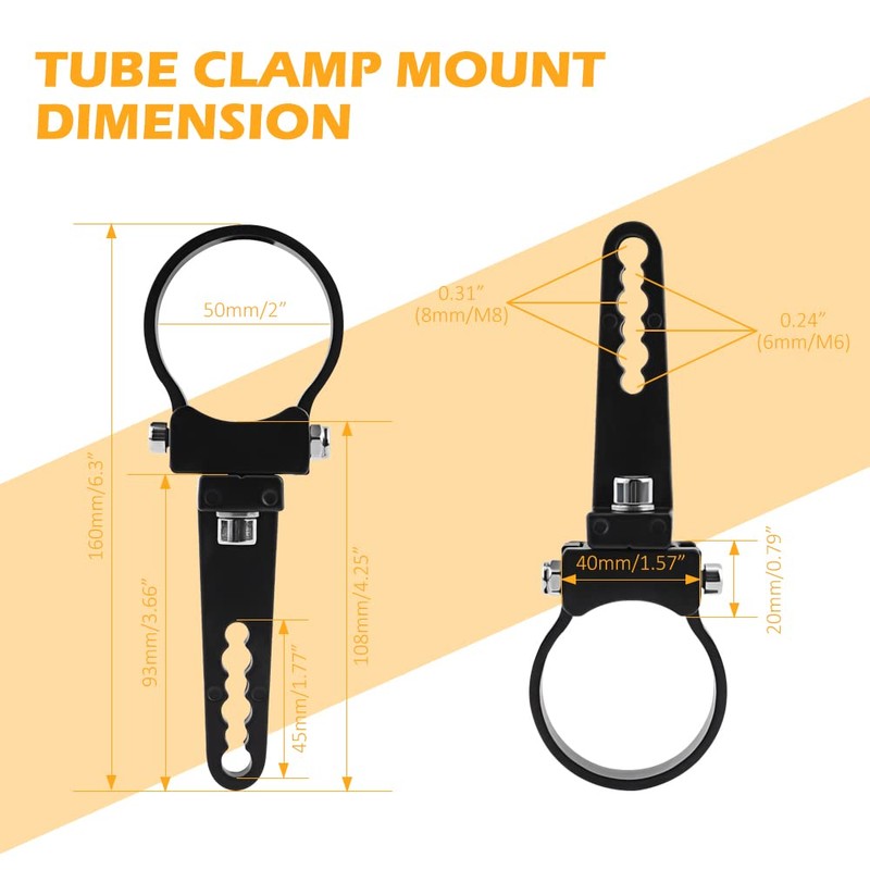 Tube Clamps Mounting Brackets ADTOPI 2’’ Bull Bar Roll Cage