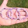 Zenergy Gems CHARGED Light Amethyst Crystal Bracelet Tumble Polished Stretchy