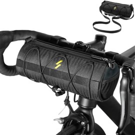 Bicycle Handlebar Bag, 2.4 L Multifunctional Bicycle Bag, Waterproof, Front Bag, Storage Bag with Removable Shoulder Strap, Commuter Bag, Handlebar Bag for Road Bike, Mountain Bike, Travel, Pack of 1