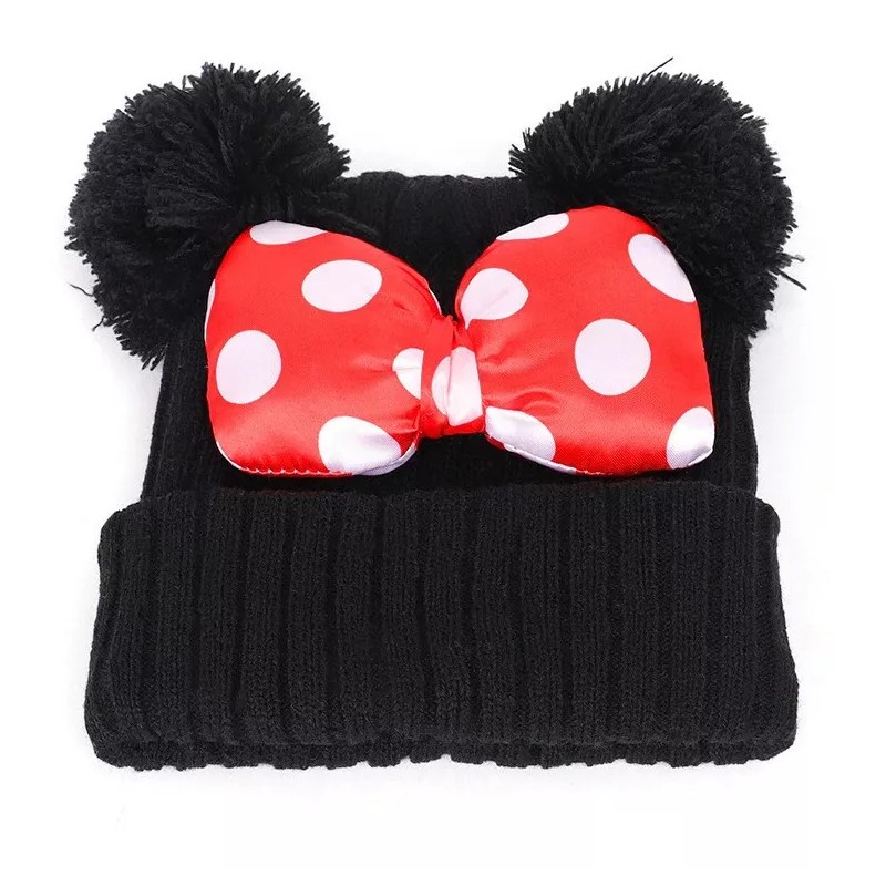 KH Gorro Para Bebe 2 Pompon Niño Niña Dama Minnie
