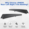JDMON 2PCS Exterior Rear Left Right Door Panel Trim Molding