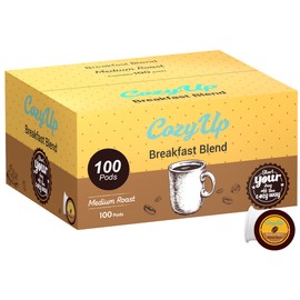 Cozy Up | 100-Count | Medium Roast Breakfast Blend Single-Serve Coffee Pods Compatible with Keurig K-Cup Brewers