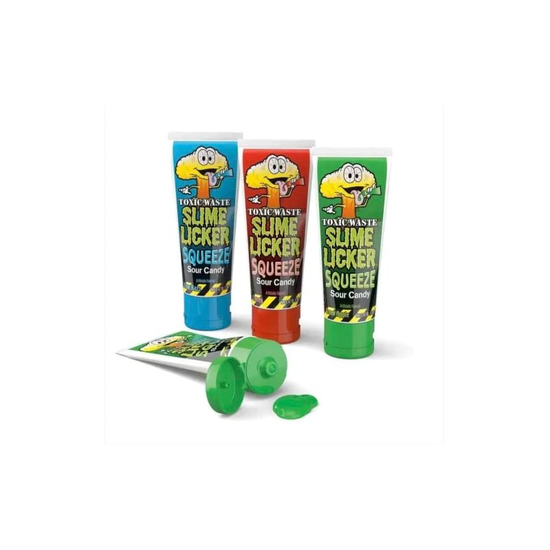 Couger's | Toxic Waste Slyme Licker Sour Squeeze Candy, (3-Pack)