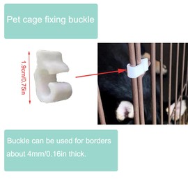 NentMent 12 Pack Rabbit Cage Wire Crate Door Lock Buckle Connector Latches Clamp for Cat Dog Pet Cages Buckles Fence Fixing Clip DIY Reinforced Combine Snap Splicing Organizer