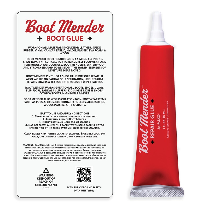 JobSite Boot Mender Glue - Shoe Glue Sole Repair -