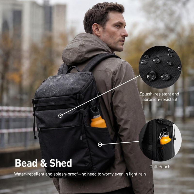 Muzee MARK RYDEN Travel Backpack for Men, Water-Resistant & Ripstop