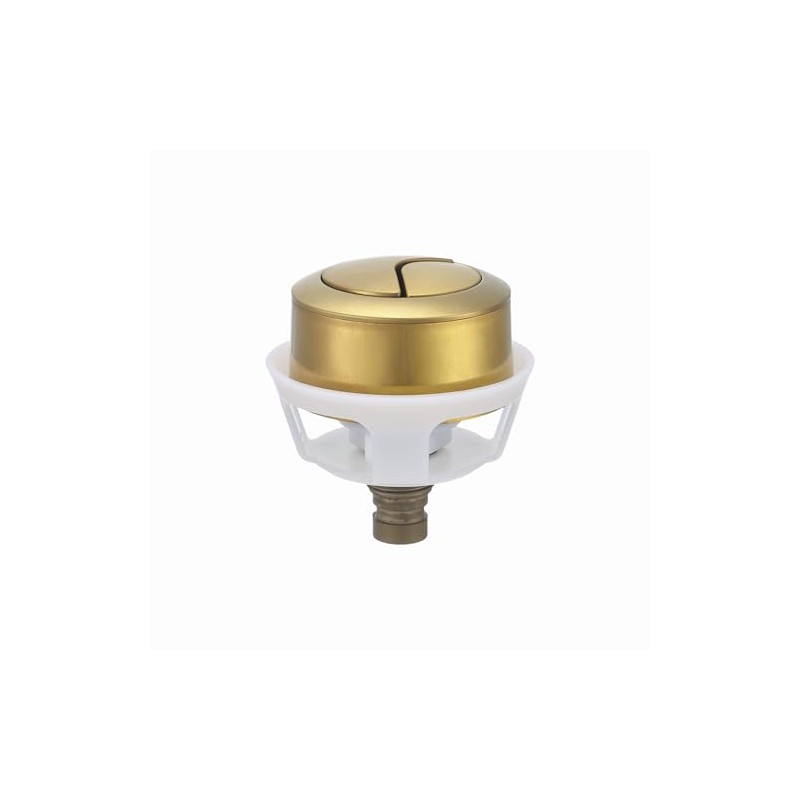 Wjelet Toilet Push Flush Button - Dual Flush Brushed Gold,