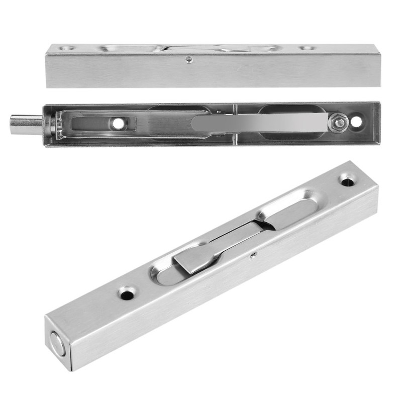 304 Stainless Steel Door Slide Bolt Lock Flush Bolt Latch