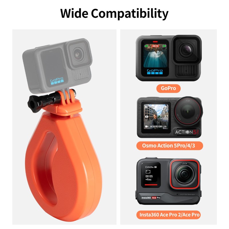 HSU Floating Hand Grip for DJI/GoPro/Insta360 Action Camera Amphibious Underwater