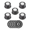sourcing map Plastic Potentiometer Rotary Knob 6mm Insert Shaft with