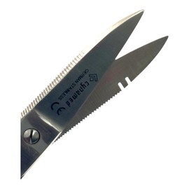 2 Count - 5.25" Electrician Scissors with Colored Handle, Black & Blue, for Cutting and Stripping Electrical Wires - German Stainless Steel