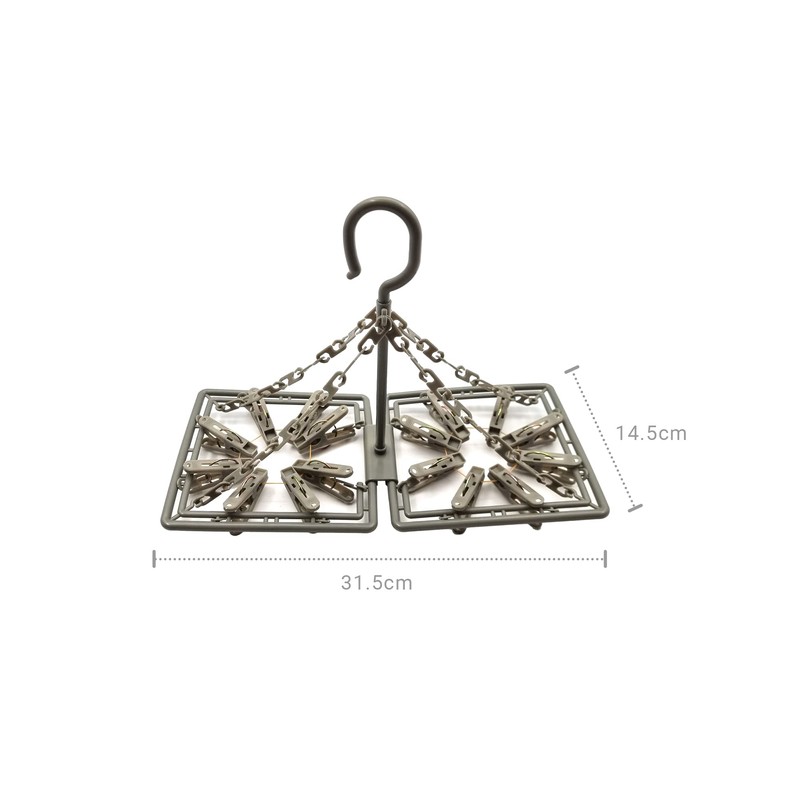 Foldable Plastic Peg Airer – 16 Pegs – For Drying