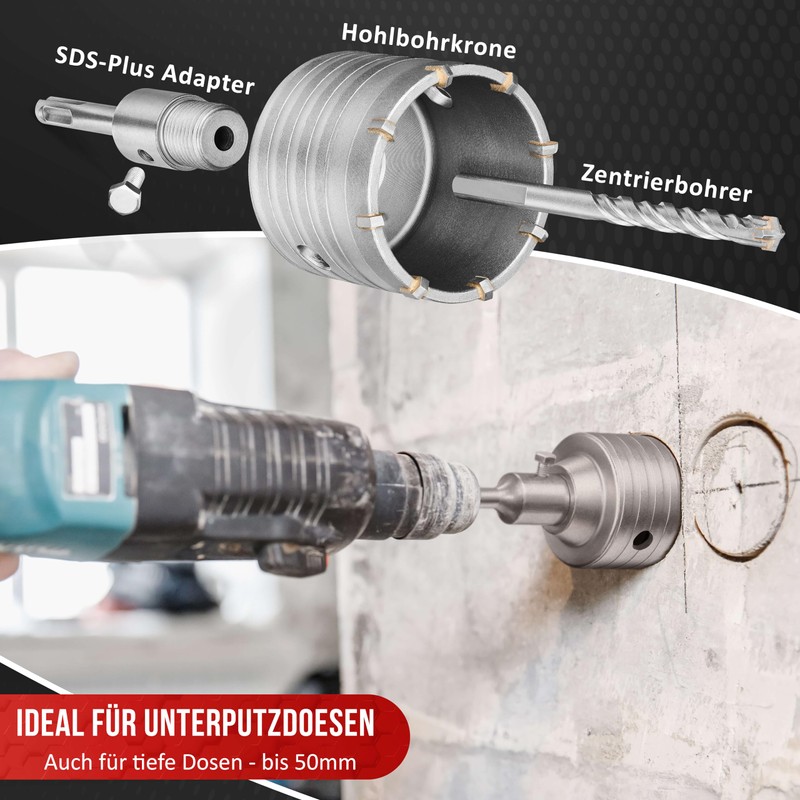 KSP-Tec®, Drill Bit, 68 mm, Reinforced Construction, Hammer Impact Resistant,