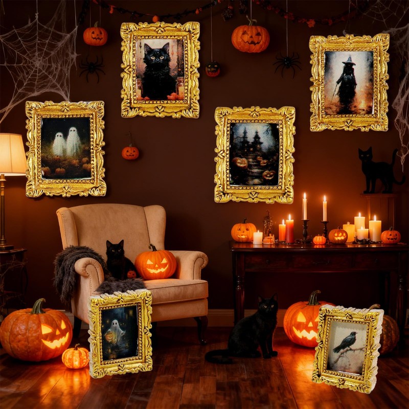 10 Pcs Miniature Accessories of Magic Frames Tiny Scary Photo