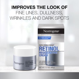 Neutrogena Rapid Wrinkle Repair Retinol Anti-Wrinkle Regenerate Face Cream, Day and Night Use, 1.7 Oz