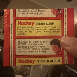 1983 Topps Hockey Album Stickers Sealed Pack w/ 6 Stickers