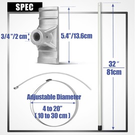 Anley Street Light Pole Banner Mounting Bracket Kit for 30" Wide Banners - Outdoor Weather Proof Support - Quick Installation Perfect for Promoting Events, Business, Advertisement
