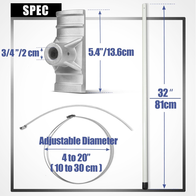 Anley Street Light Pole Banner Mounting Bracket Kit for 30"