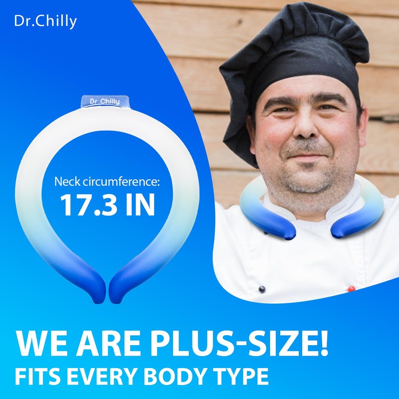 Dr Chilly Ice Ring，Neck Cooling Tube, Hands Free Cooling, Quick
