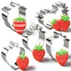 Rtteri 5 Pcs Strawberry Cookie Cutter Set 2.36-3.7 inch Stainless