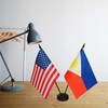 Philippines & US American Friendship Table Flag Display, USA &