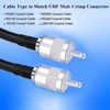 TUOLNK PL-259 Crimp Connector UHF Plug Adapter for RG58 RG400