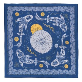 Moss and gear Bandana 100% cotton kerchief, extra soft cotton - for Men & Women cozy Christmas gift(Blue)