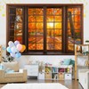 10X8ft Fall Scenery Background, Autumn Landscape Forest Backdrop Window Natural