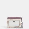Coach NWT Coach Zip Card Case Signature Canvas With Floral