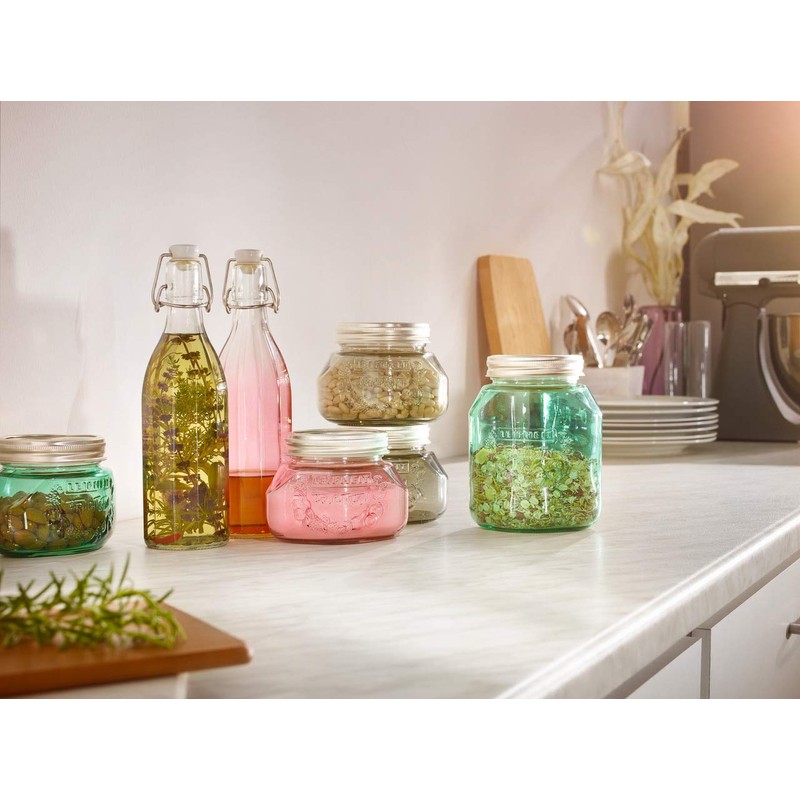 Leifheit Preserving Glass Jar, Smokey Grey, 0.5 Litre