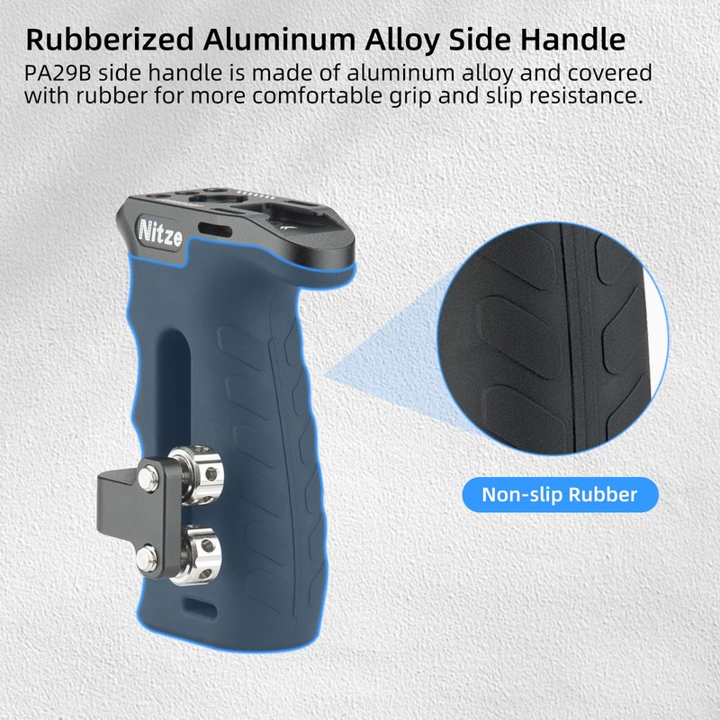 Nitze Ergonomic Side Handle with Dual 1/4” Screws for Left