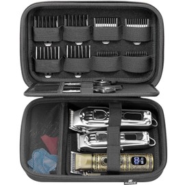 RAIACE Hard Storage Case Compatible with Hair Clippers, Protective Carrying Bag for Barber Accessories/for Guard Grooming Kits. (case only) - Black
